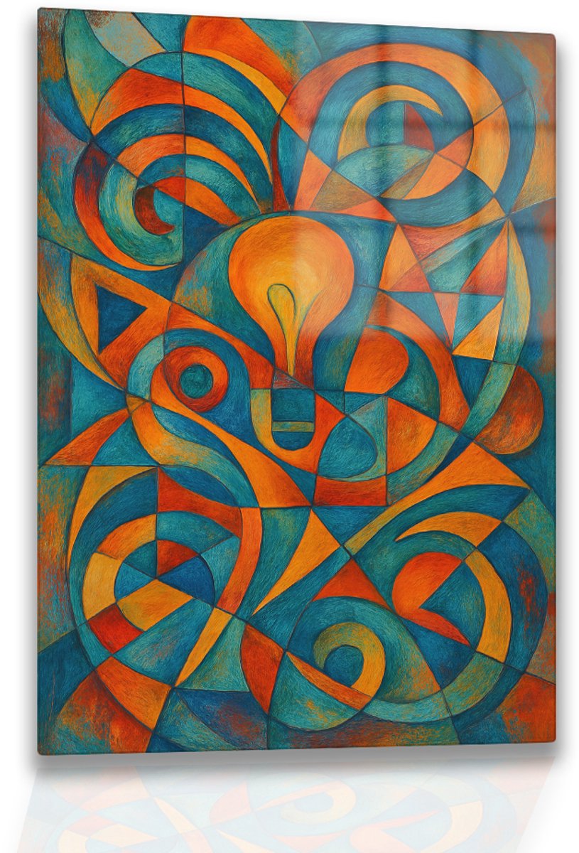 Gloeilamp - Plexiglas - Acrylglas - Glasschilderij - 60x90 cm