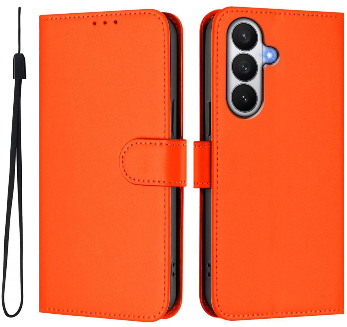 Mobigear Telefoonhoesje geschikt voor Samsung Galaxy S26 Hoesje | Mobigear Urban Wallet Bookcase Portemonnee | Pasjeshouder voor 3 Pasjes | Telefoonhoesje voor Pinpas / OV Kaart / Rijbewijs - Oranje