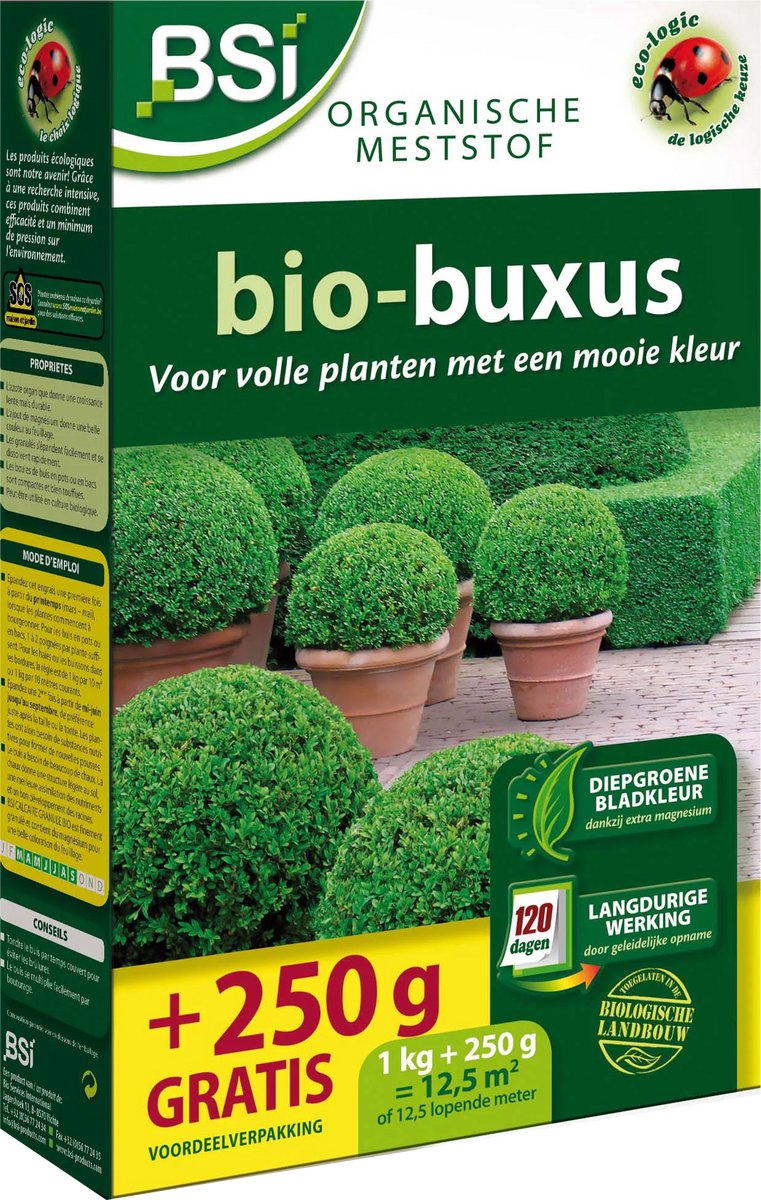 BSI - Bio-Buxus Meststof - 1,25 kg voor 12,5 m²