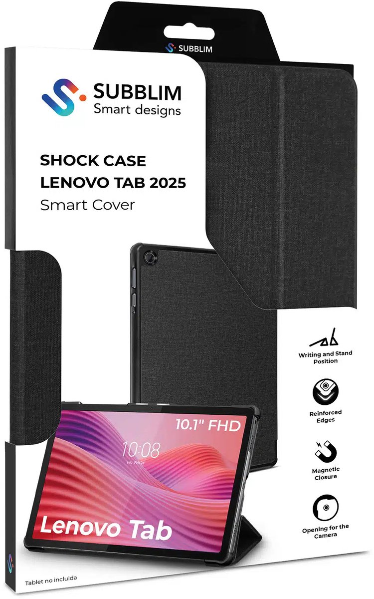 SUBBLIM SUBCST-5SC140 tabletbehuizing 25,6 cm (10.1") Folioblad Zwart
