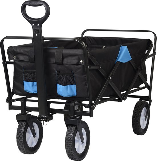Woltu Bolderkar - Opvouwbare Bolderkar - Opvouwbare Tuinwagen - Tuinkar - Tuintrolley - Trolley - Transportkar - Blauw/Zwart van WOLTU — afbeelding 5
