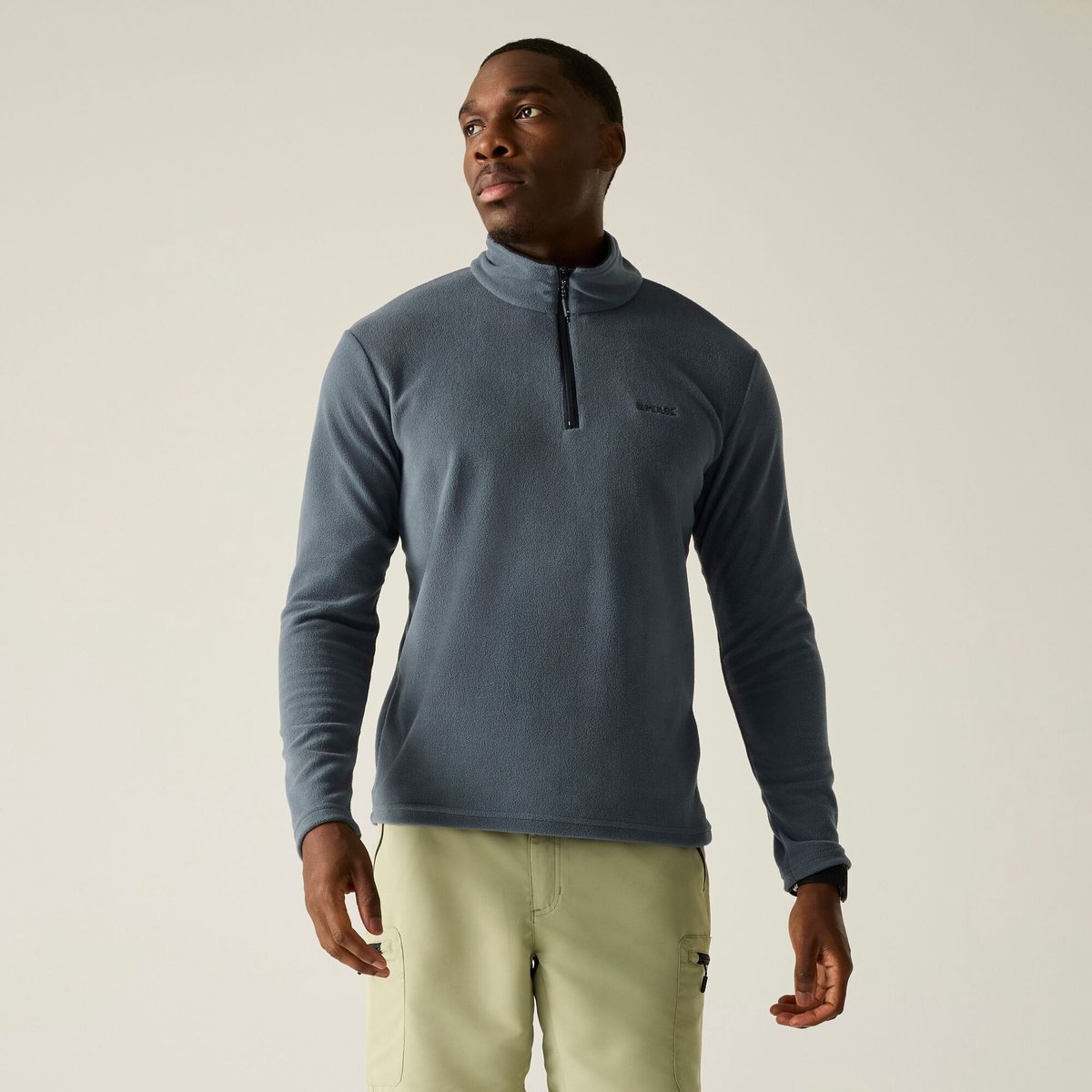 Thompson lichtgewicht fleece wandelvest met halve rits voor heren Grijs