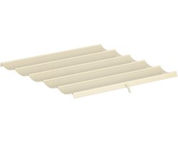 Outsunny Vervangende dakbedekking-Polyester-250L x 255B x 6H cm-Crème wit