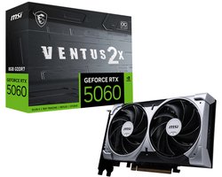 MSI NVIDIA GeForce RTX 5060 8G VENTUS 2X OC – Videokaart – 8GB – GDDR7 – PCIe 5.0 – 1x HDMI 2.1b – 3x DisplayPort 2.1a