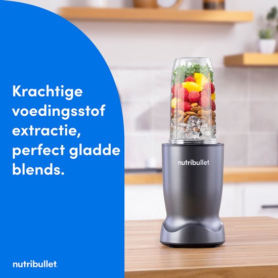 Nutribullet Turbo - Blender - Smoothie Maker - Powerblender - Krachtige 1000 Watt Motor - Incl. To Go Deksel en 700 ml Drinkbeker - Grijs van Merkloos — afbeelding 4