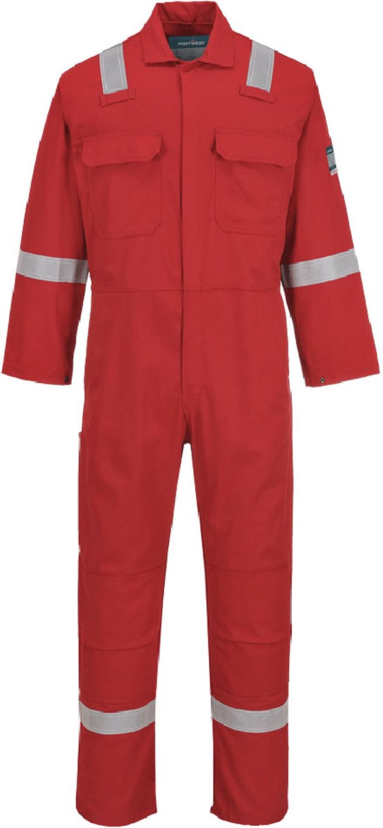 Portwest Bizweld Work FR Klassieke Overall BZ506 - Rood - 4XL