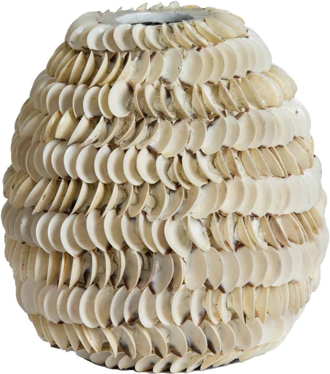 Vaas Sarria - Naturel - Ø26x27cm - Bamboe - Modern - Bloemenvaas - Woondecoratie - Decoratieve vaas voor woonkamer of slaapkamer - Moederdag - Moederdag cadeautje - Moederdag cadeau voor mama