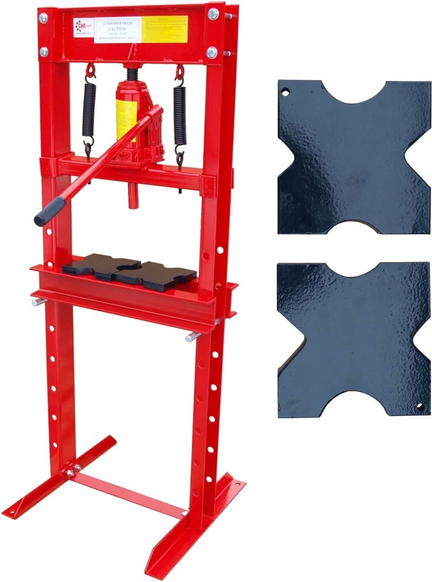Krachtige Werkplaatspers 12 Ton - Hydraulische Doornpers voor Garage en Werkplaats