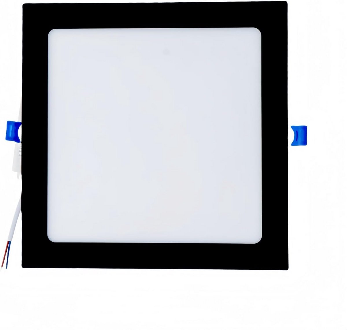 Inbouw Led Plafondlamp Vierkant 20W 2000lm Dimbaar Zwart Frame