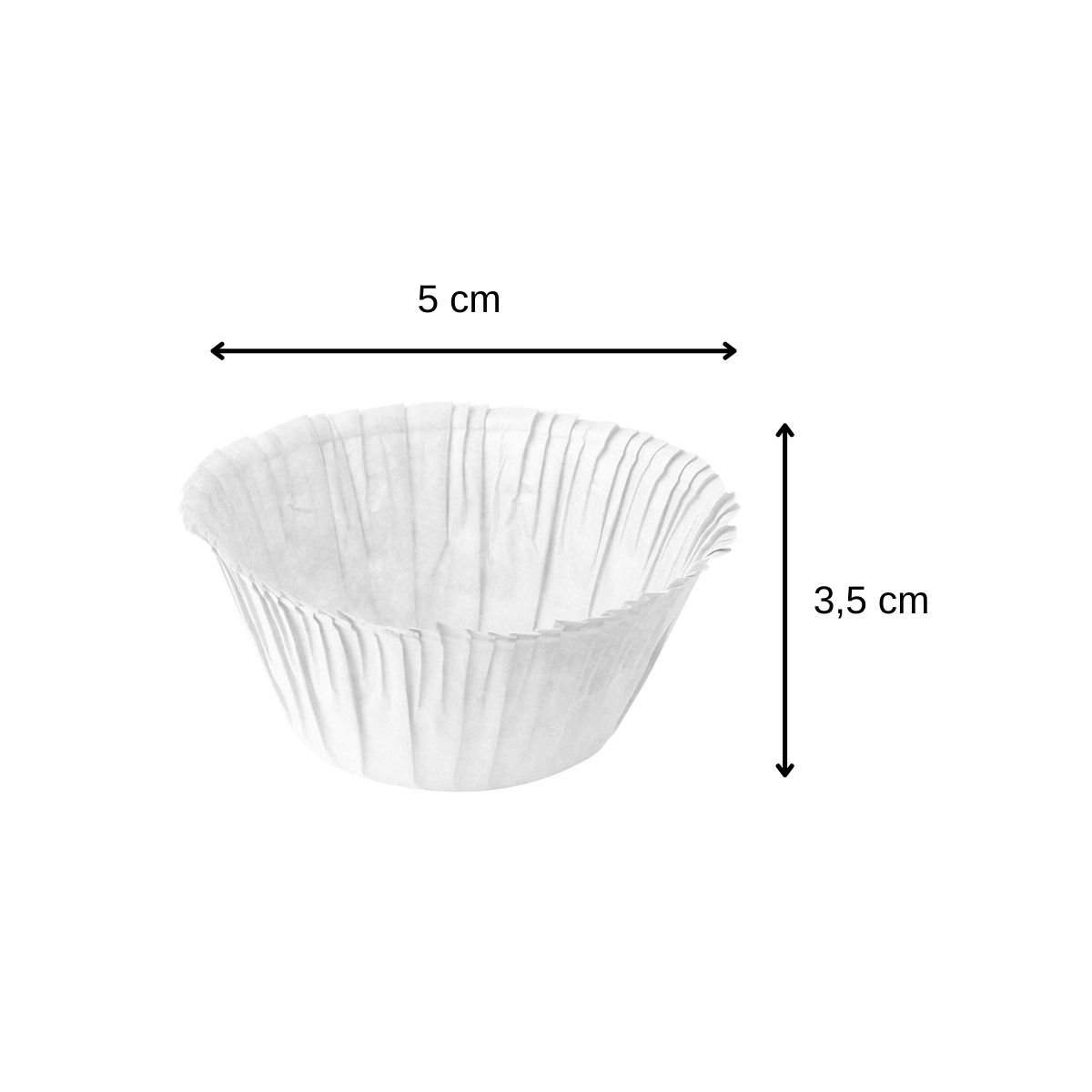 Set van 90 muffinvormpjes van dik wit papier 7,5 cm Zenker Smart Pastry