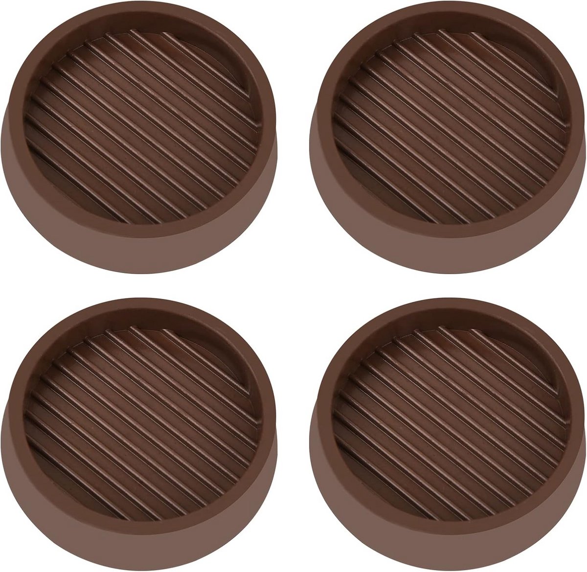 Set van 4 Antislip Zwenkwielen Meubelbekers - Ronde Rubberen Vloerbeschermers