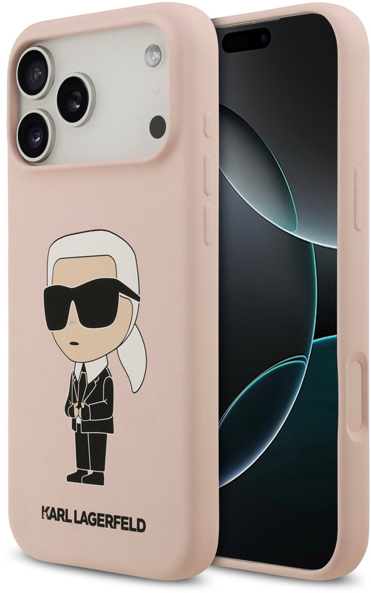 Karl Lagerfeld Back cover voor Apple iPhone 17 Pro Max in de kleur Roze