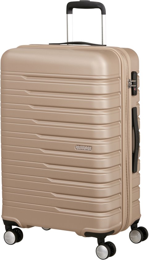 American Tourister Koffer - Flashline Spinner (4wielen) 67cm Uitbreidbaar - Ivory Gold - 3.5 kg - 75 l