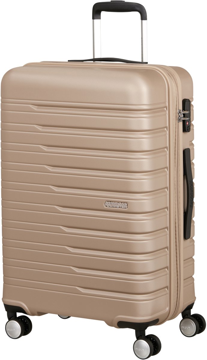 American Tourister Koffer - Flashline Spinner (4wielen) 67cm Uitbreidbaar - Ivory Gold - 3.5 kg - 75 l