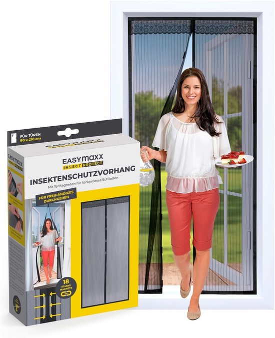 EASYmaxx Hordeur Met Magneetsluiting 90 X 210 Cm Voor Balkondeuren EASYmaxx Hordeur Met Magneetsluiting 90 X 210 Cm Voor Balkondeuren