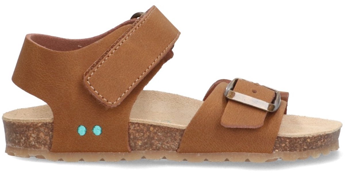 BunniesJR 226416-713 Jongens Platte Sandalen - Bruin - Imitatieleer - Klittenband
