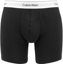 Zwarte Calvin Klein boxers met witte tailleband, met gulp.