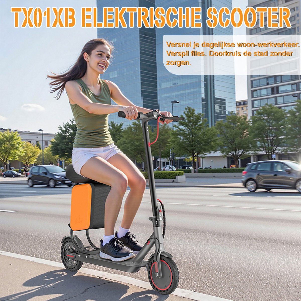 AOVOPRO LP60XB Elektrische Step met Zadel – 250W Motor – 25 km/u – App-bediening – Dubbel Remsysteem – Opvouwbare – voor Volwassenen – foto 6