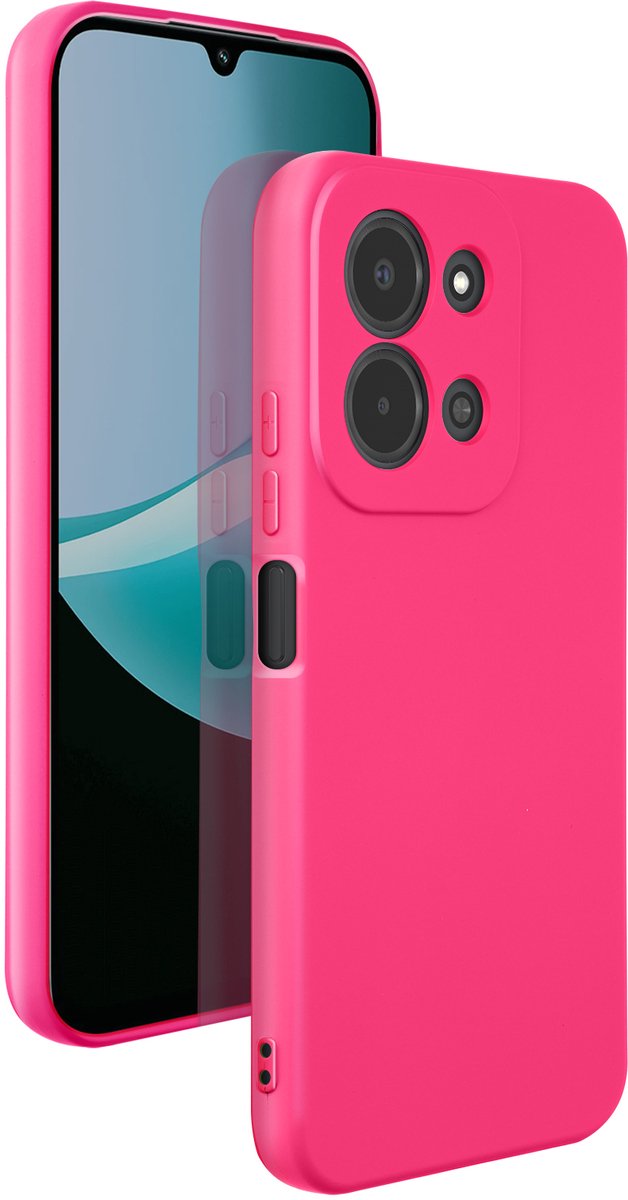 Avizar Hoesje voor Redmi 15C Soft-Touch Siliconen Fast Cover Serie, Fuchsia