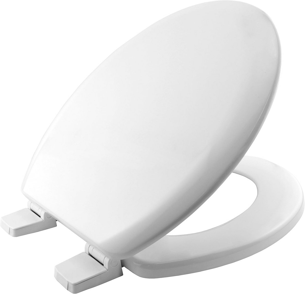 Standaard toiletbril met kunststof scharnieren, wit