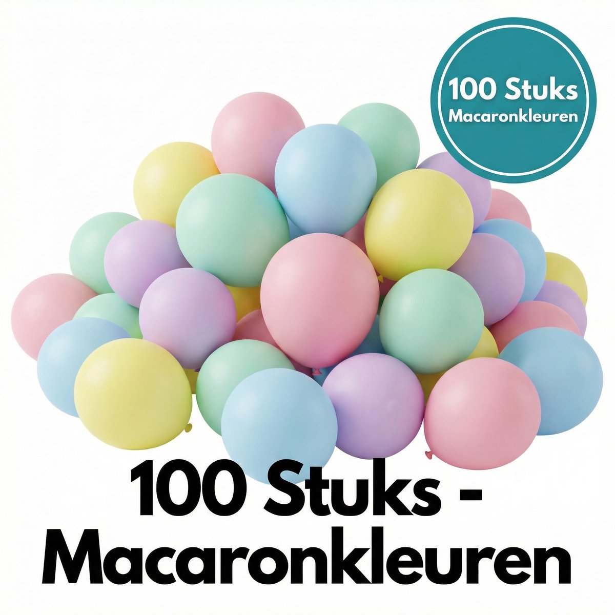 Loha-party®Macaronkleuren ballonnen 100stuks 12 inch Macaronkleuren glanzende ballonnen feest latex ballonnen voor verjaardag bruiloft babyshower kerstdecoratiesk (Macaronkleuren-100 stuks)