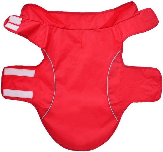 vidaXL - Hondenregenjas - met - reflecterende - strips - polyester - rood - XS