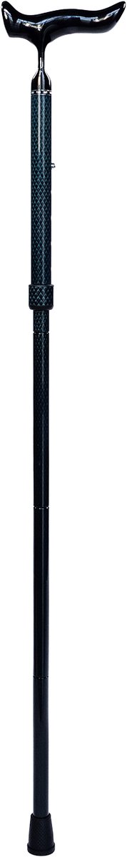 EveBase® Comfort Grip Wandelstok - Wandelstok met Ergonomisch Handvat - Opvouwbare Wandelstok - Dames en Heren Loopstok - Verstelbare Wandelstok - Met Opbergtas - Carbon - Blauw
