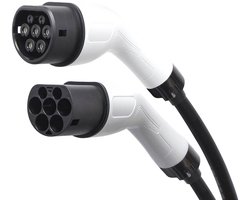 Gembird Type 2 EV-Laadkabel 11 kW 16 A 3-Fase, 8 m | Mennekes Type 2 Stekker naar Type 2 Stopcontact | IP67 Spatwaterdicht