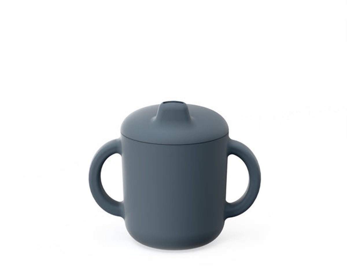 EKOBO Baby Tuitbeker met Handvatten – Siliconen – BPA Vrij – Bambino – Grijs
