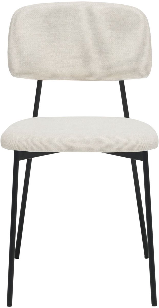 Eetkamerstoel TOLEDO, set van 4, gestoffeerd – wit