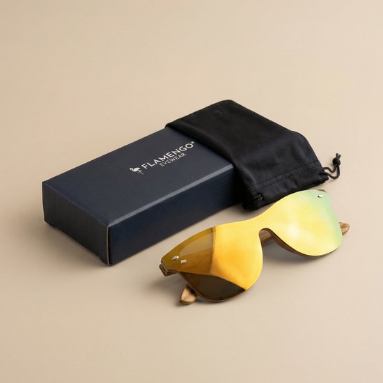 FLAMENGO Randloze Zonnebril - Sunglasses - Festival - Sport - Wintersport - Strand - Ski zonnebril - UV400 - Gepolariseerd - Geschikt voor dames/heren - Stijlvol Design - incl. brillenzakje van FLAMENGO — afbeelding 4