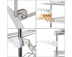 NBAP® Elektrisch Droogrek - Wasrek Inklapbaar - Zilver