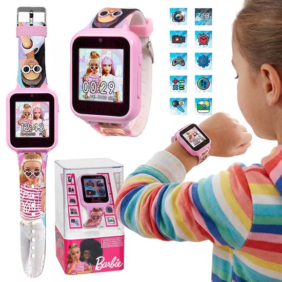 Barbie Multifunctionele kinderhorloge, smartwatch voor meisjes, interactieve horloge, vele functies