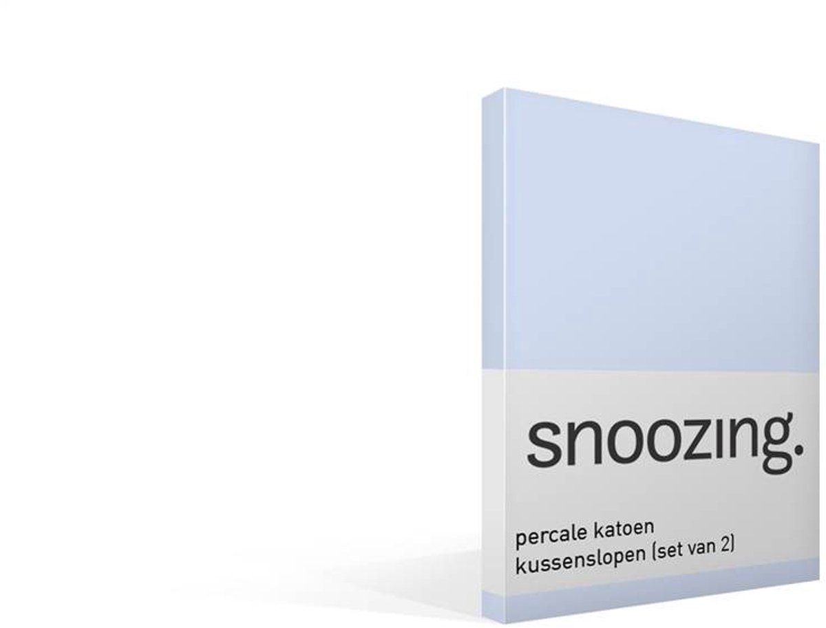 Snoozing percale katoen kussenslopen (set van 2) - Percale katoen - 50x70 cm - Hemel
