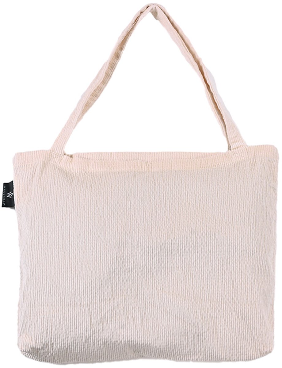 Wallabag Jacquard Corduroy Off White - Sporttas - Shopper - Tote Bag - Yogatas