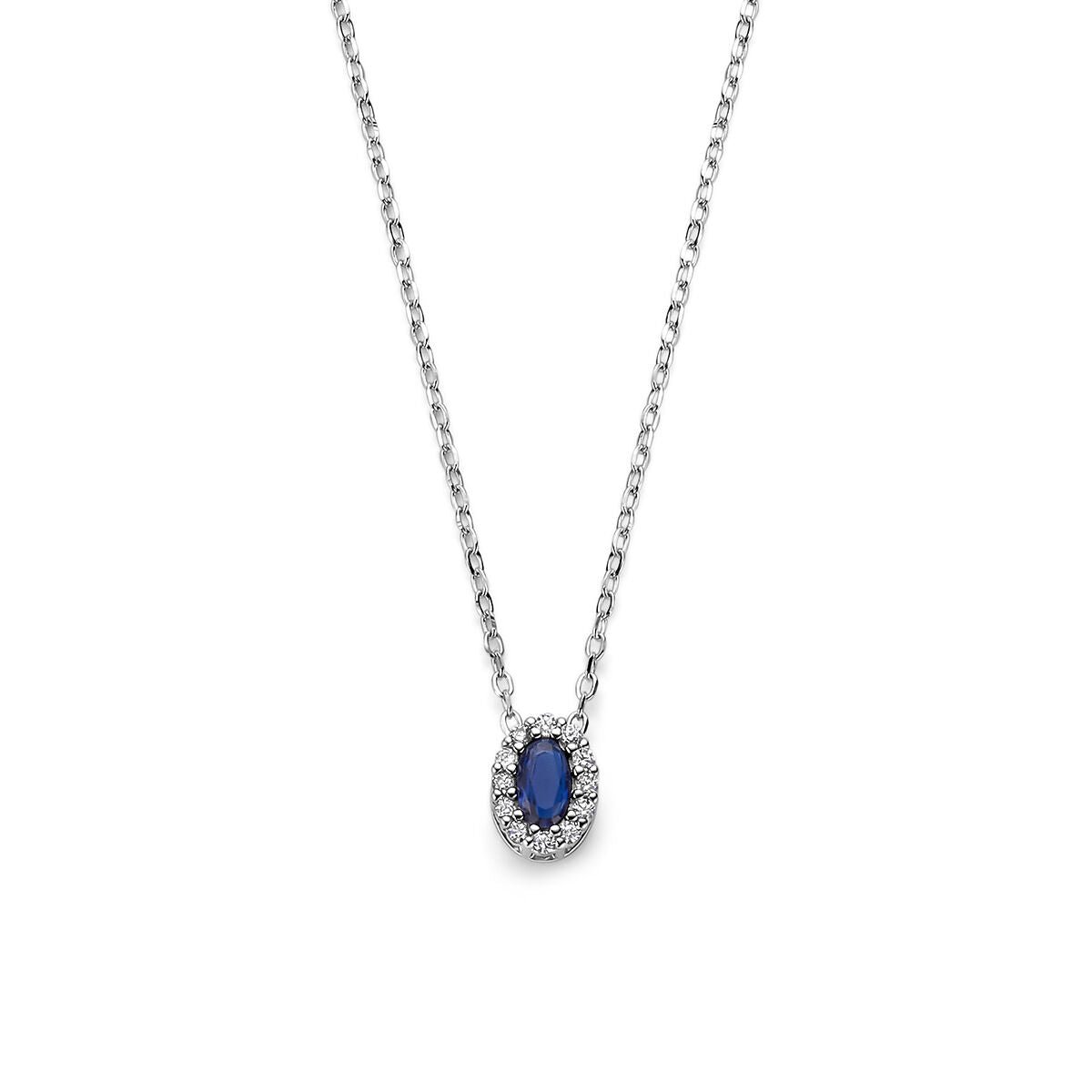 Collier saffier zirkonia 41 - 43 - 45 cm