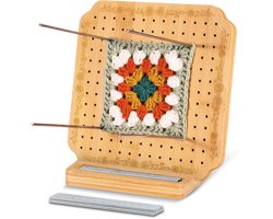 Hervita Granny Squares Blokspanner 20 X 20 cm - Inclusief Pinnen - Consistente Maatvoering - Staat Stabiel - Blokspanners Voor Haakwerk - Granny Squares Haken