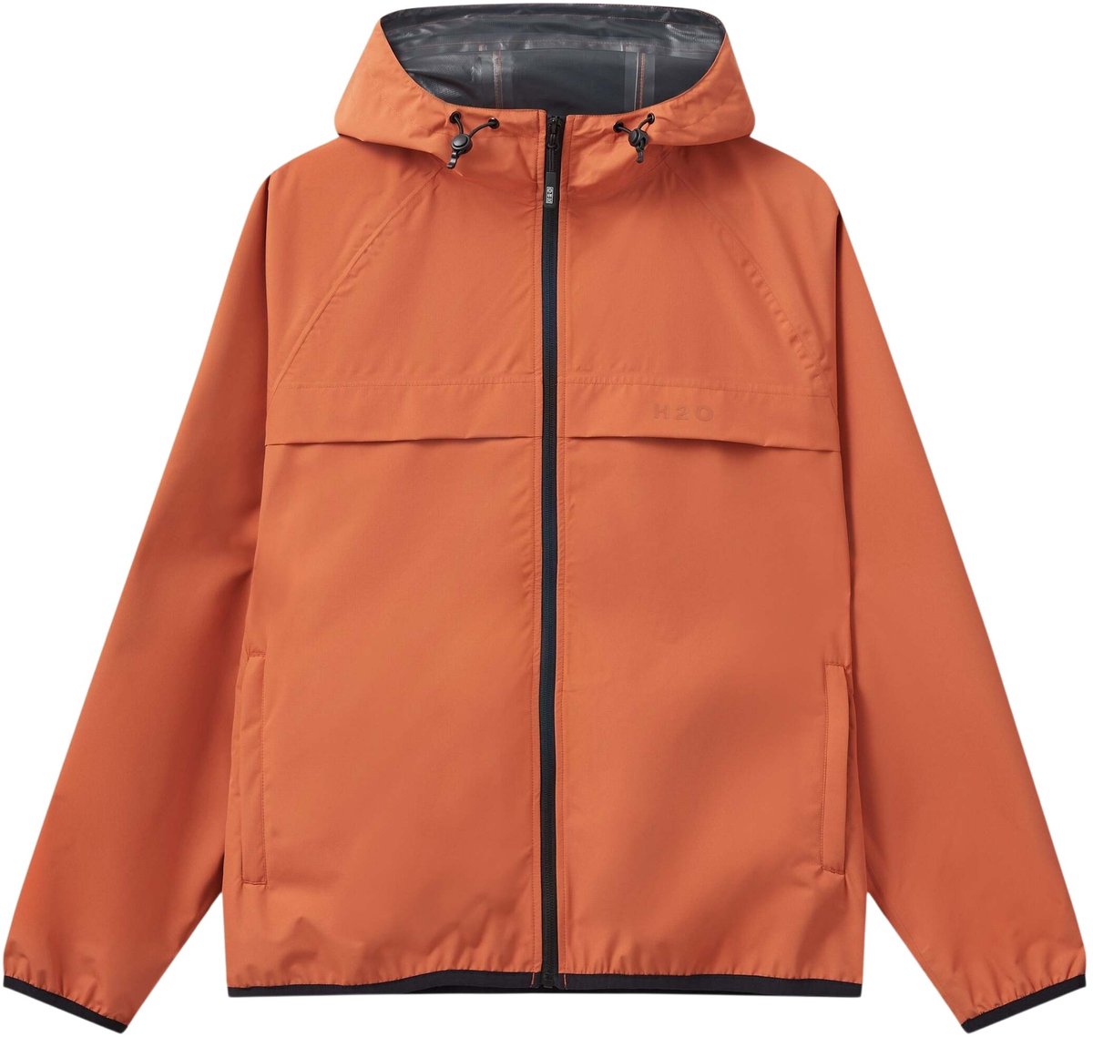 Lange waterdichte jas H2O Rømø Logo LW Packable Oranje