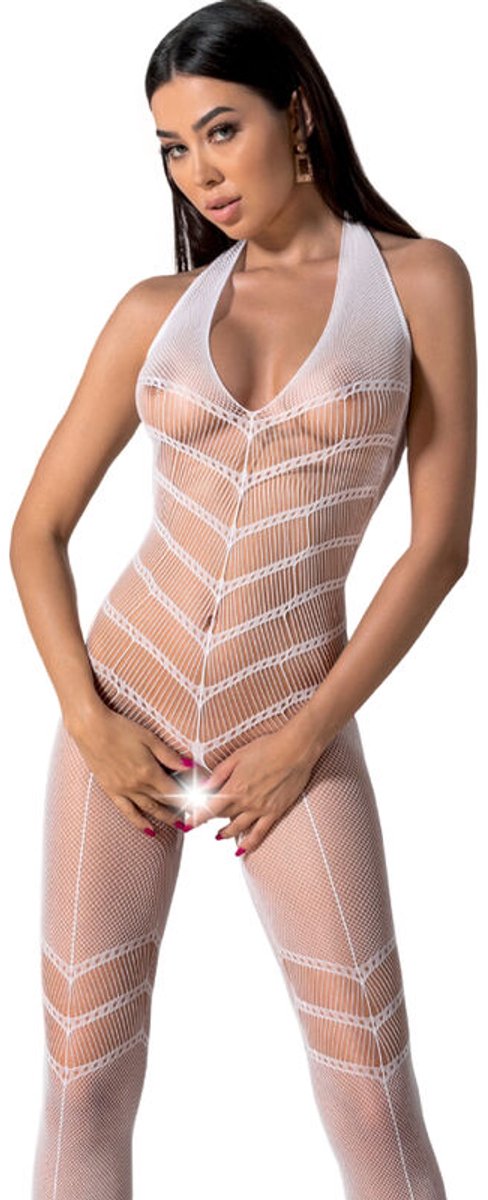 Passion - Bs100 White Bodystocking One Size