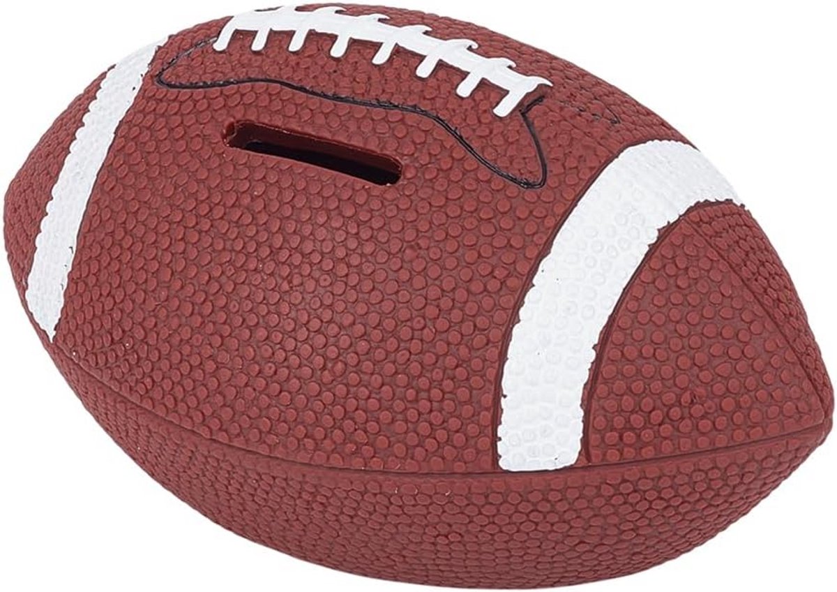 Voetbal Spaarpot van Hars - Decoratieve Spaarvarken in Rugby Stijl