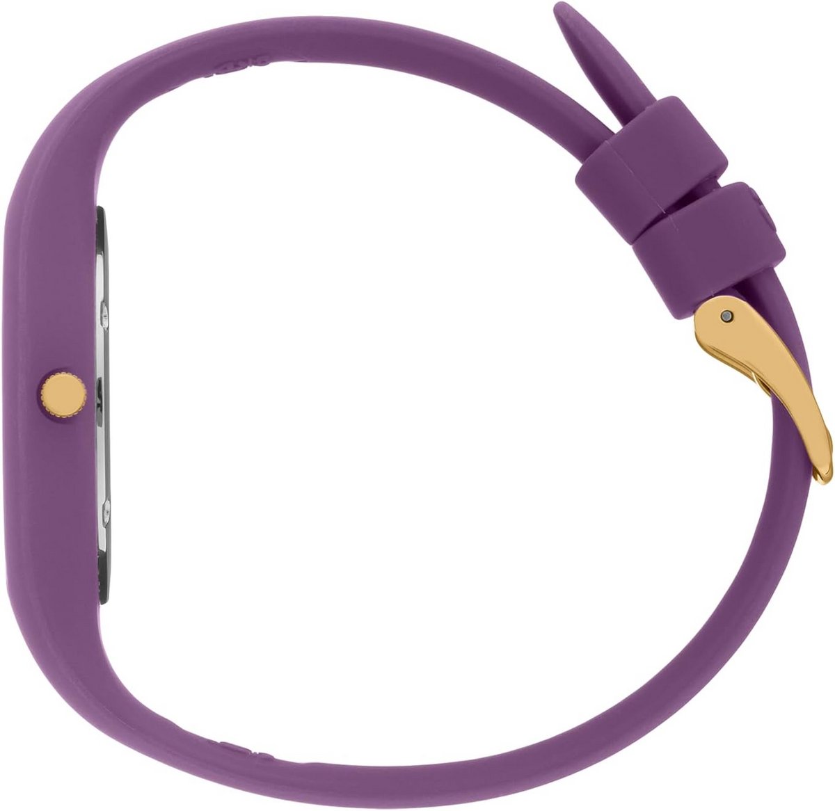 Dameshorloge met siliconen band en kristallen wijzerplaat