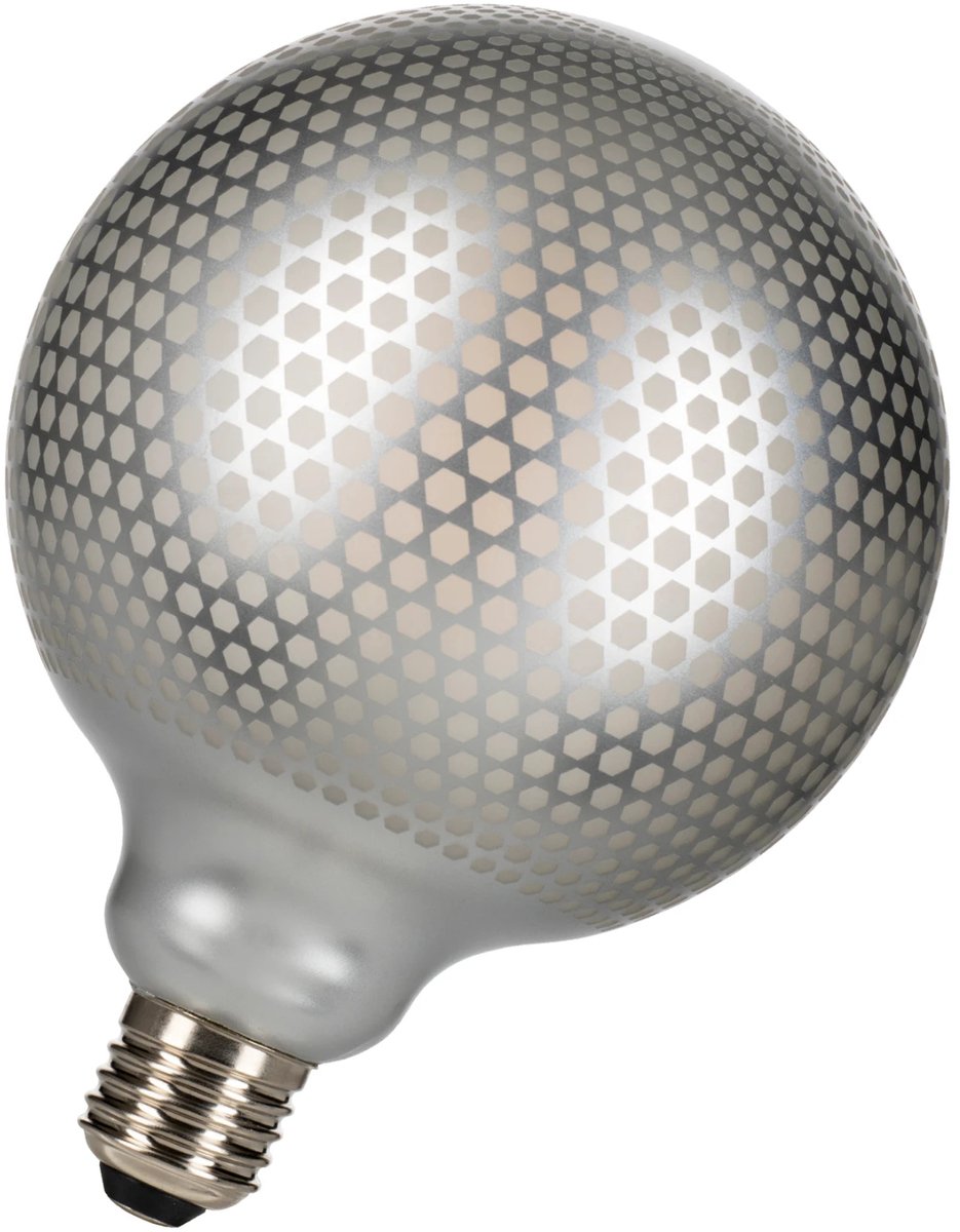 Bailey LED Orient Hexa Globelamp G125 4W 270lm 2700K Zilver Dimbaar Ø12.5cm | E27 | Extra Warm Wit | 4 watt | 15.000 Branduren