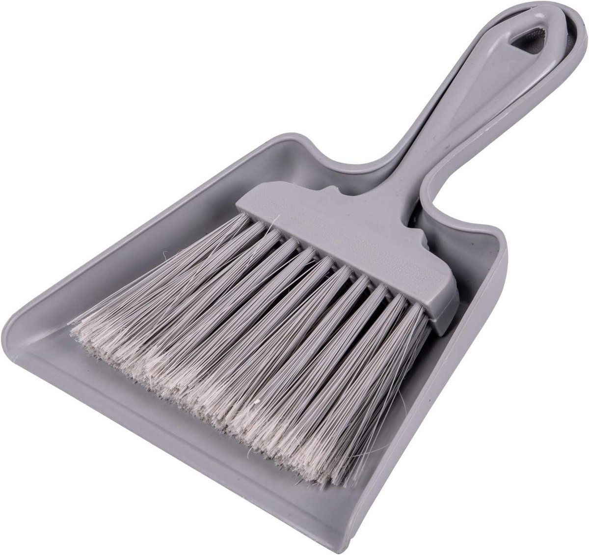 Stoffer en blik set met zachte borstelharen, compact en robuust