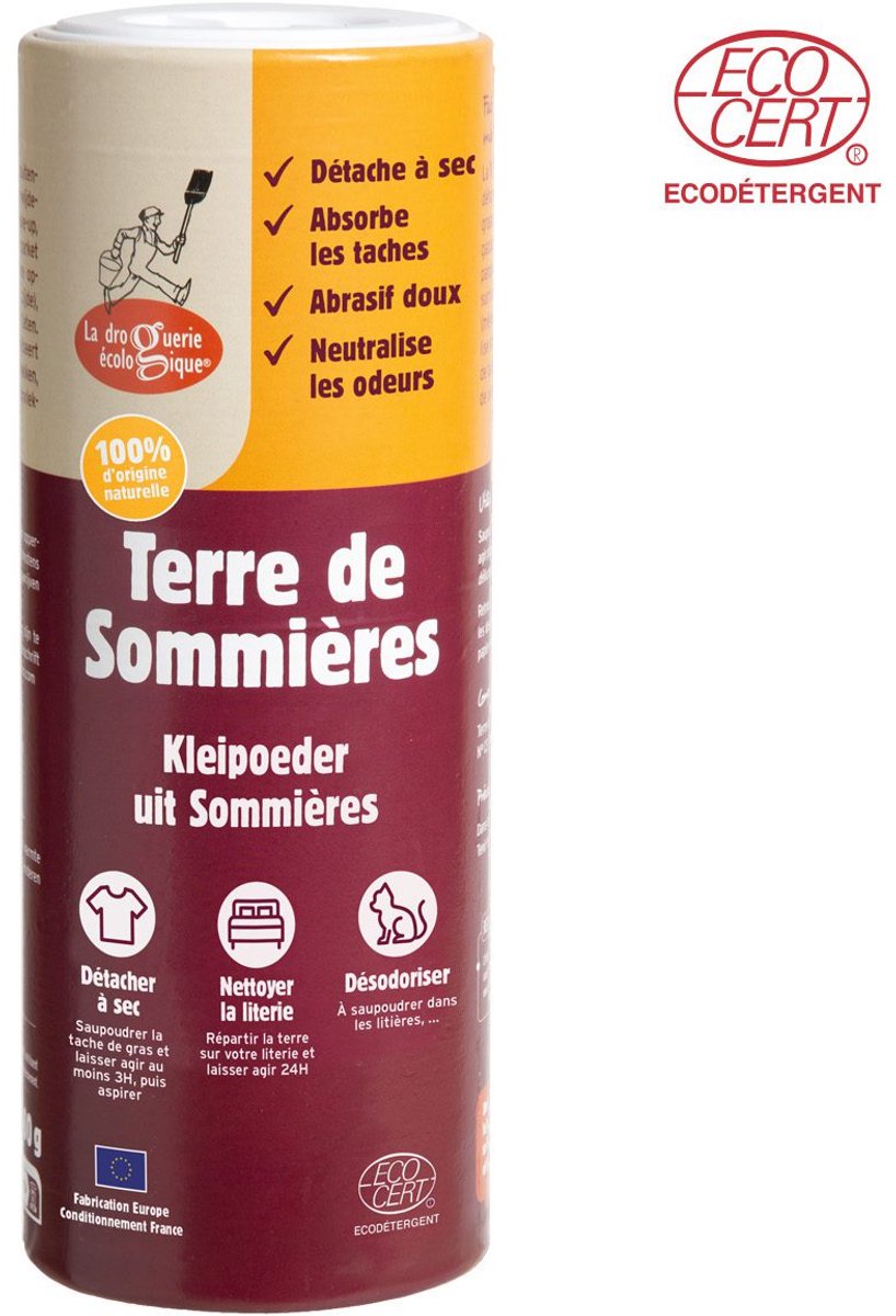 Ecologische ultra-absorberende vlek verwijderen poeder - Terre de Sommières - tapijten en kleding 400gr