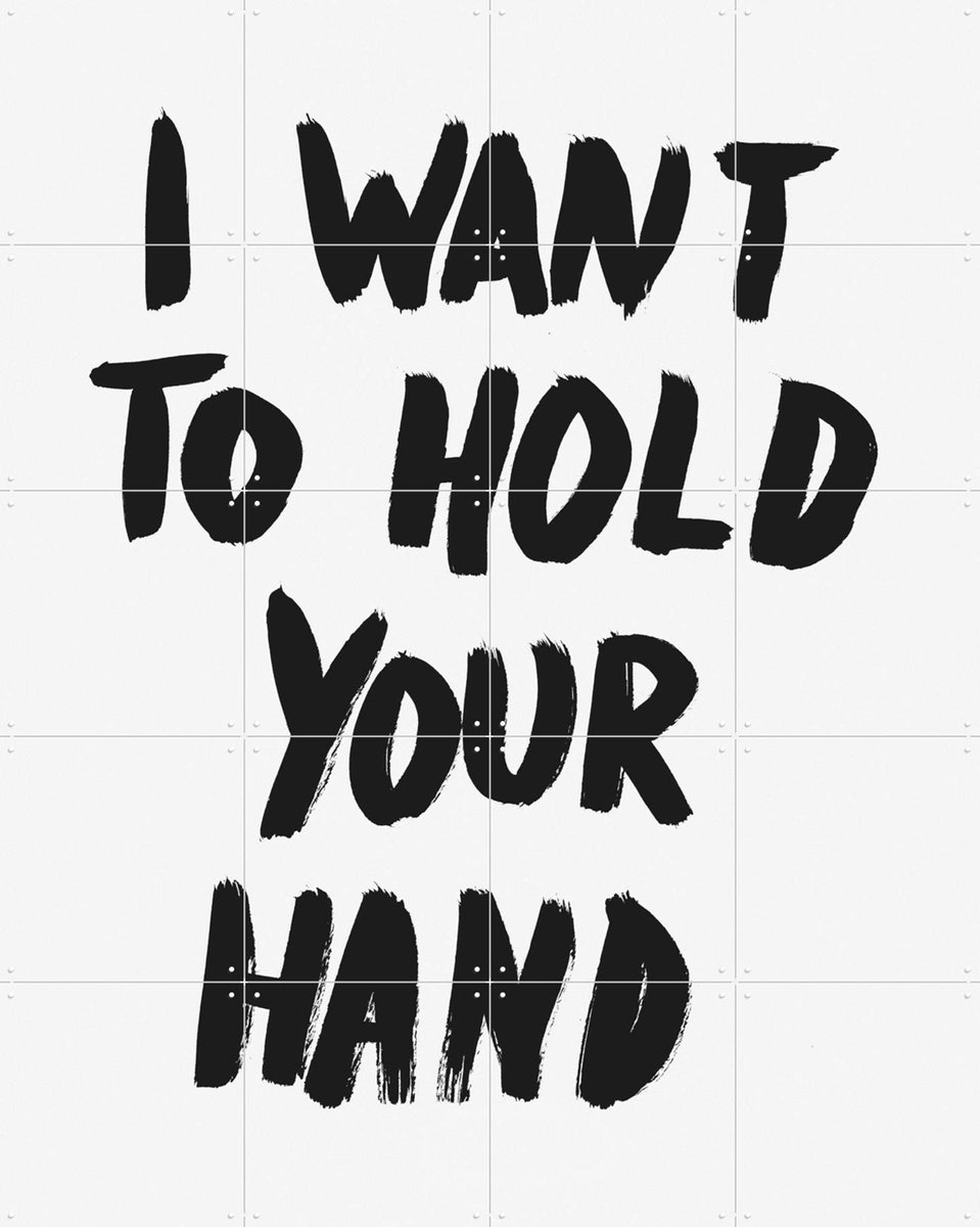 IXXI I want to hold your Hand, Marcus Kraft - 80 x 100 cm - Gratis ophangtool - Grote wanddecoratie en posters - Illustraties, Grafisch Ontwerp, Pop
