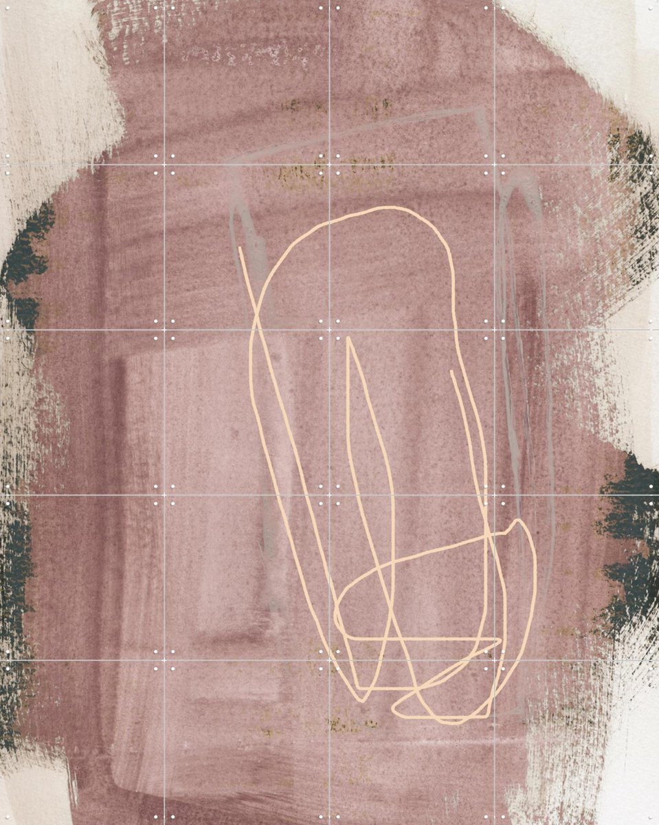 IXXI Abstract Brush Strokes 183, Mareike Böhmer - 80 x 100 cm - Gratis ophangtool - Grote wanddecoratie en posters - Grafisch Ontwerp, Minimalisme