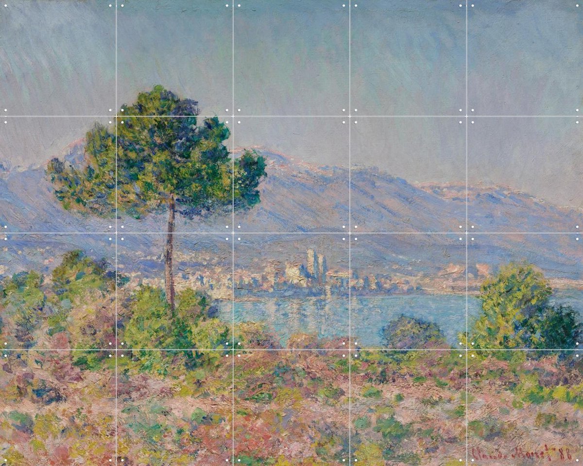 IXXI Antibes Seen From the Plateau Notre-Dame, Claude Monet & Museum of Fine Arts Boston - 100 x 80 cm - Gratis ophangtool - Grote wanddecoratie en