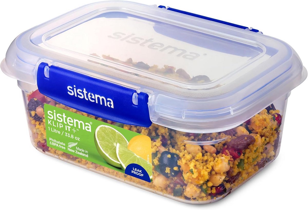 Rektanguliere Bewaarbox met Clips, Drip-Free, 0.40 Liter