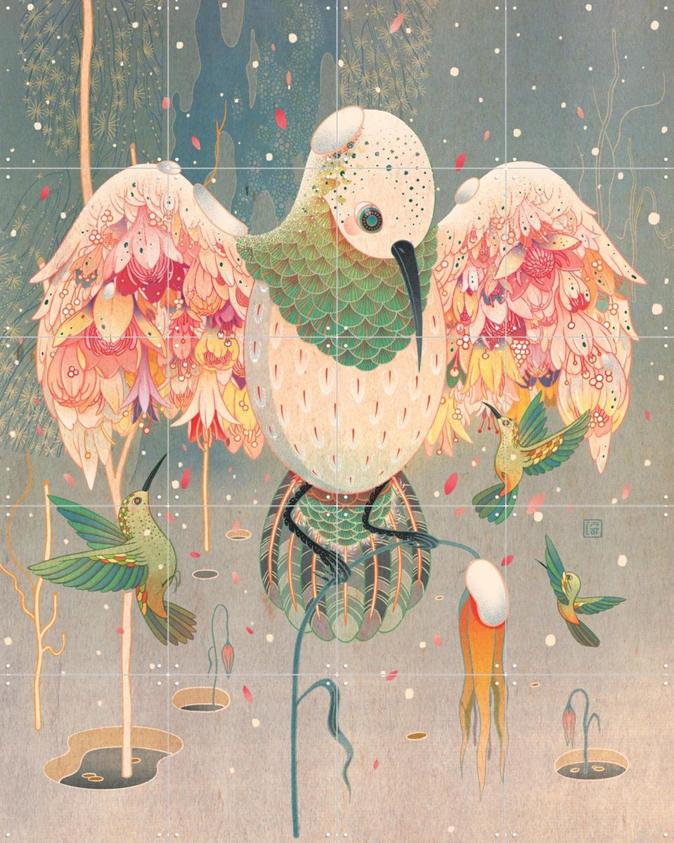 IXXI Mother, Victo Ngai - 80 x 100 cm - Gratis ophangtool - Grote wanddecoratie en posters - Speels, Grafisch Ontwerp, Fantasierijk, Illustraties