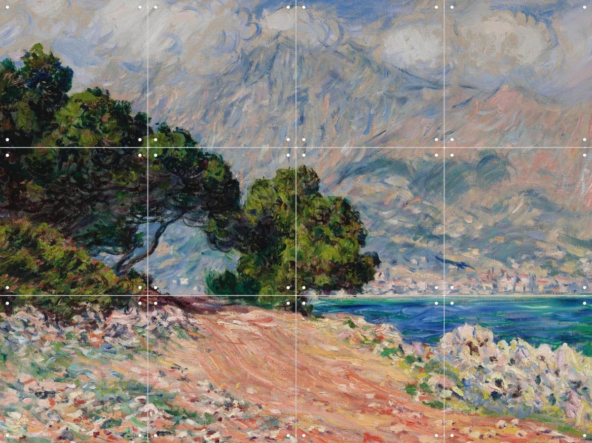 IXXI Cap Martin, Near Menton, Claude Monet & Museum of Fine Arts Boston - 80 x 60 cm - Gratis ophangtool - Grote wanddecoratie en posters -